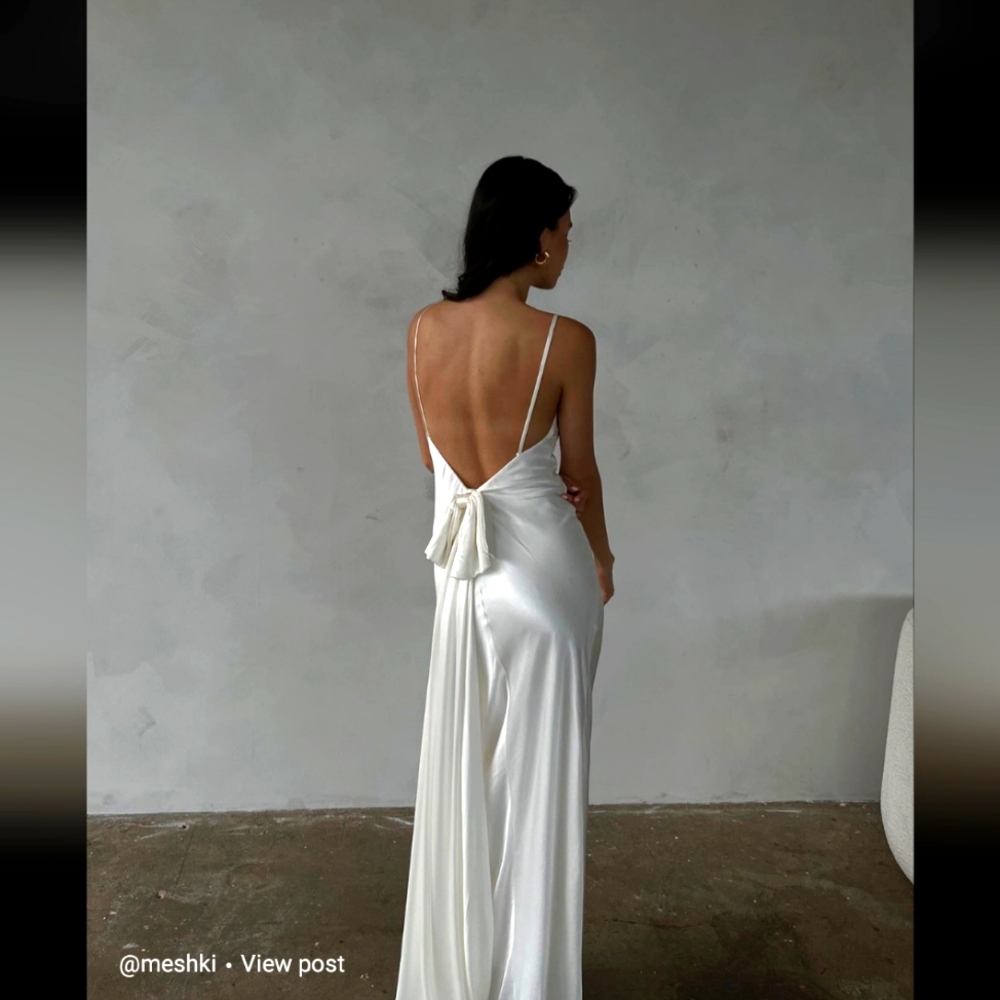 White meshki dress